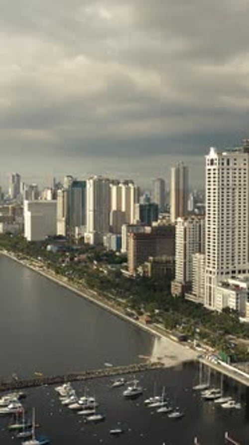 Manila Bay Skyline and Yacht Club