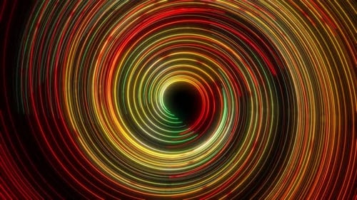 Glowing Neon Line Circle Animation High Tech Background, Futuristic High Tech Circle Animation