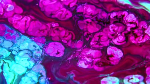 Abstract Fluid Ink Background in Pink, Purple, and Blue