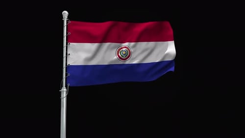 Realistic National Flag Waving Seamless Loop