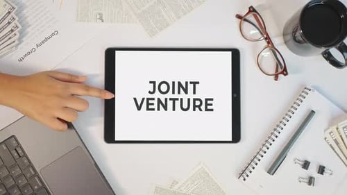 JOINT VENTURE DISPLAYING ON A TABLET SCREEN