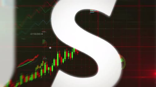 Currencies dollar euro yen and pound charts and graphs diagram zoom loop