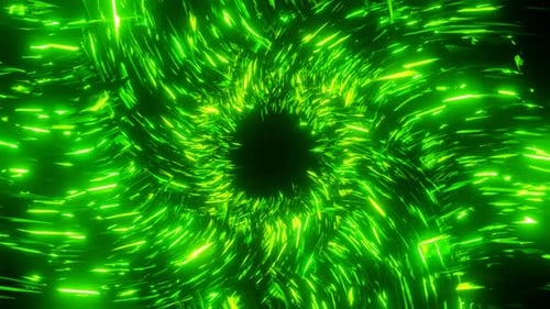 green particles shiny tunnel abstract background vj loop