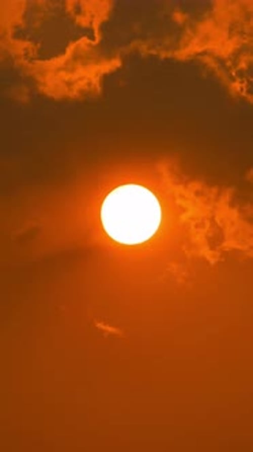 Brilliant Sun and Clouds at Sunrise or Sunset