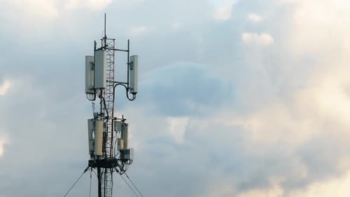 5G cellular repeaters on the hight pole