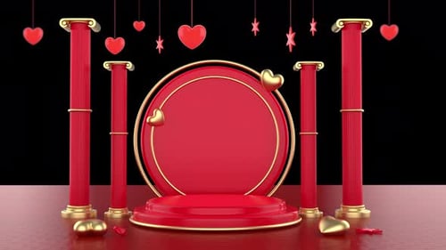 Valentine 3D Background - 4K