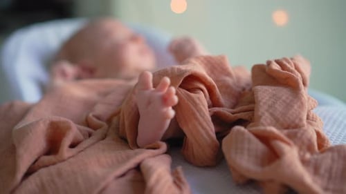 Delicate Newborn Baby Feet Resting Peacefully