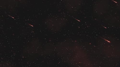 Animated Starfield with Streaking Meteors Background