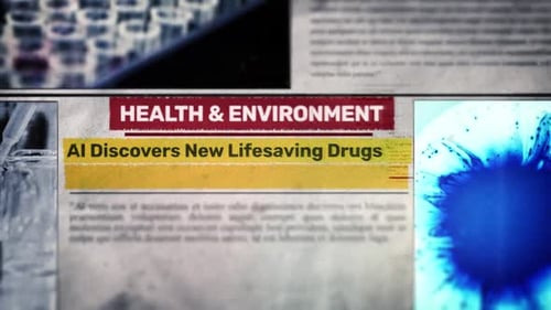 Modern Science News Headline Reveal Animation