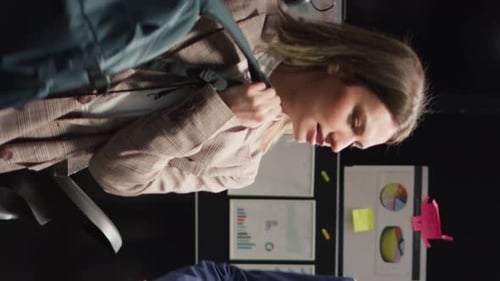 Vertical Video Private Investigators Entering Office