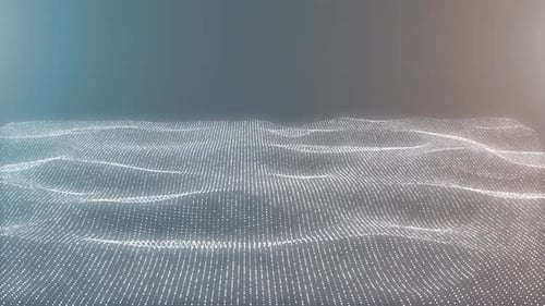 weiße Partikellinien, Wellentechnologie-Hintergrund