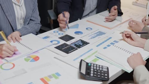 Group of teamwork businessman working and brainstorming in office