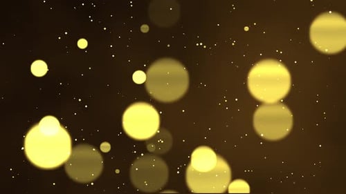 Golden Glowing Bokeh Particles Loop Motion Background