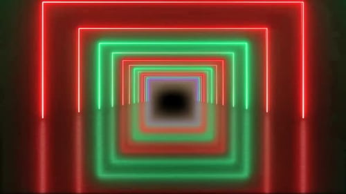 Rechteckiger Neontunnel-Hintergrund