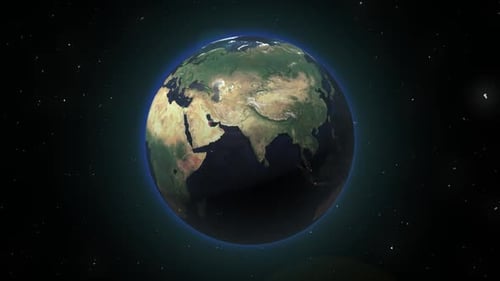 Earth Zoom From Space To Qatar