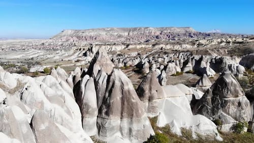 Aerial view of Fairy Chimneys In Cappadocia, Turkey