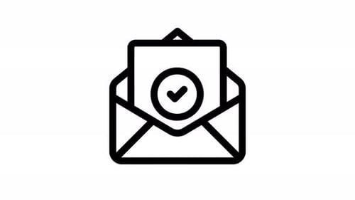Animated Email Message Confirmation Icon