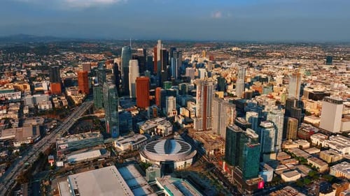 Panorama of Los Angeles, California, USA at daytime.