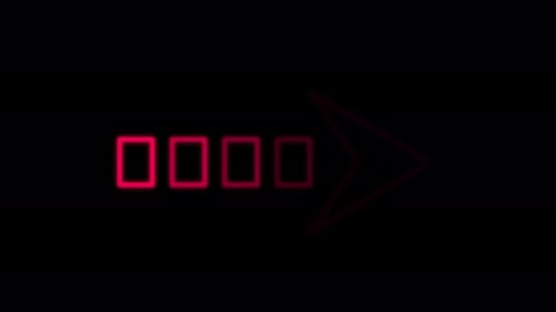 Neon Glowing Arrow and Boxes Loop Animation
