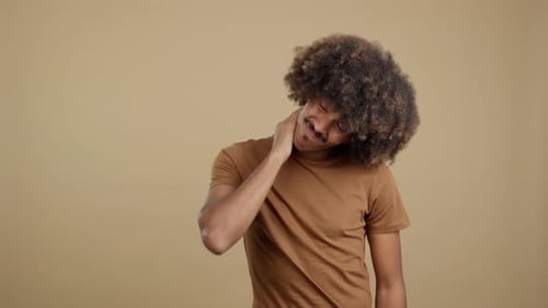 Man Touching Face and Thinking