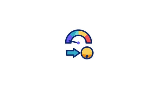 Animated Financial Performance Icon With Dollar Sign