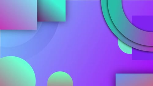 Vibrant Geometric Shape Animation with Gradient Colors