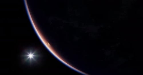 Cosmic View of a Distant Planet Illuminated By a Bright Star in Space