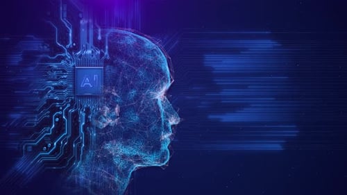 Artificial Intelligence Human Face Facial Recognition Biometric Medical Research Concept Big Data