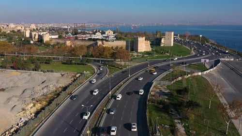 Istanbul, Turquie, Vue du phare des sauveteurs situé dans le quartier d'Emin n à Istanbul, en Turquie
