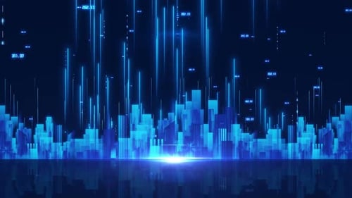 4K Technology City Background Video