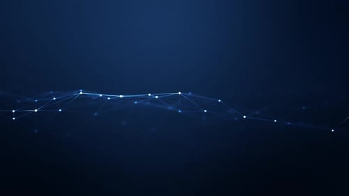 Animated Blue Digital Network Lines and Dots Background