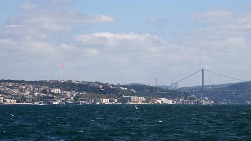 View of Bosporus in Istanbul in Turkey