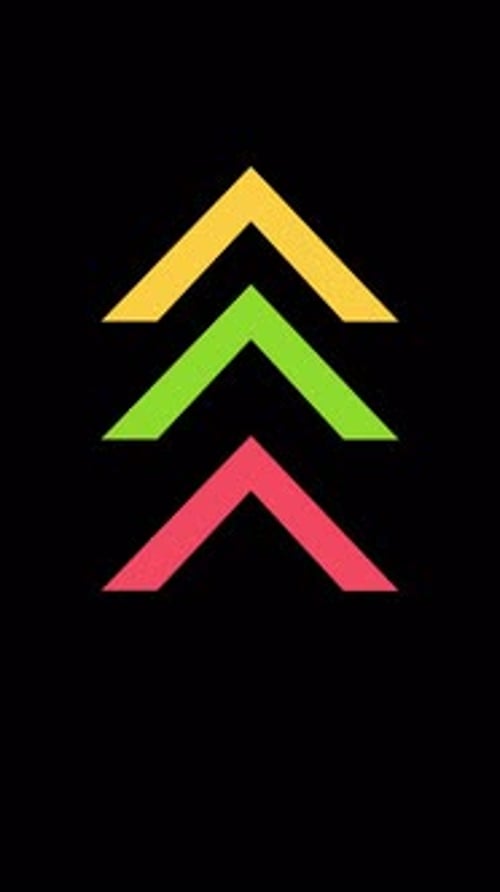 Abstract Animation of Colorful Upward Arrows on Black Background Minimal Motion Design Concept