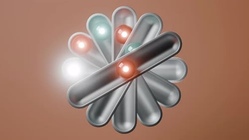 Animação de esferas satisfatórias em loop 3D