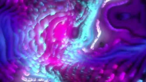 Abstract Neon Fluid Motion Background Seamless Loop