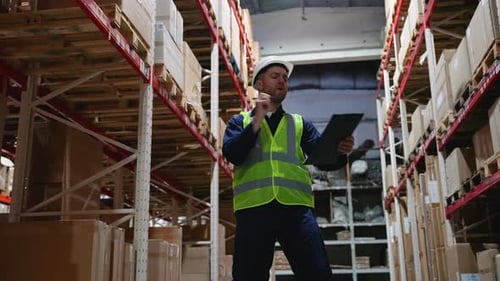 Fun Warehouse Worker Dancing on the Job