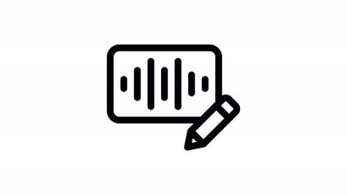 Animated Sound Wave and Pencil Icon for Music Editing