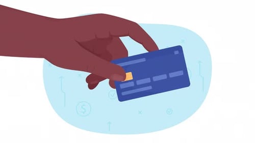 Pago animado con tarjeta de débito