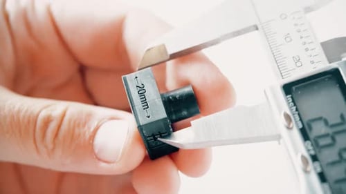 Measuring 3D Printed Sample with an Electronic Caliper