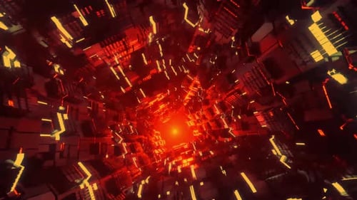 Digitale Reiseanimation in Neonfarben