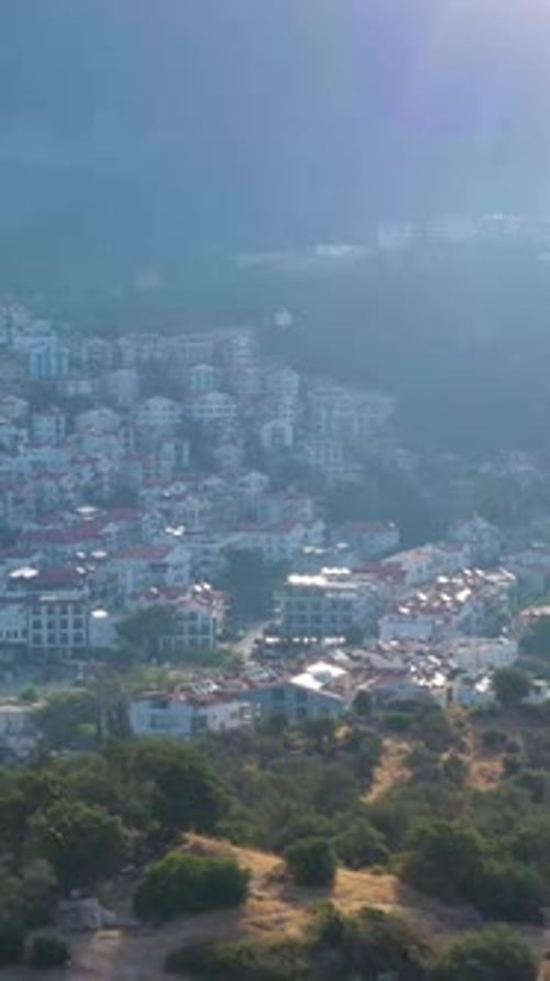 Kas Town, Antalya, Türkei, Vertikales Luftbild