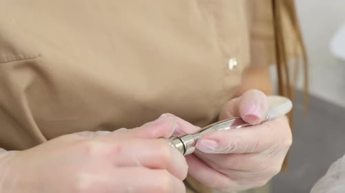 Cosmetic Facial Skin Rejuvenation Procedure at a Cosmetologist in a Clinic