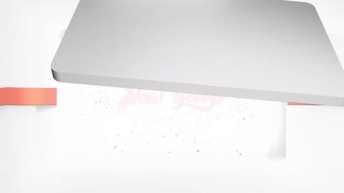 Frohe Weihnachten und ein glückliches Neues Jahr Grußkarte Typografie Open Surprise Geschenkbox Geschenk offen