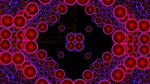 Crazy Neon Balloons Pattern in a Seamless Loop