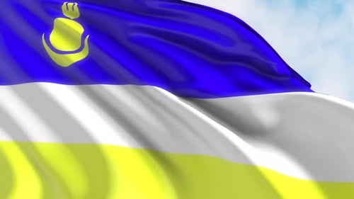 Realistic 3D Waving Flag Animation Background