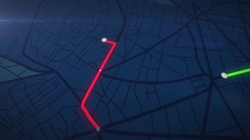 Animated GPS Routes Tracking on Digital City Map