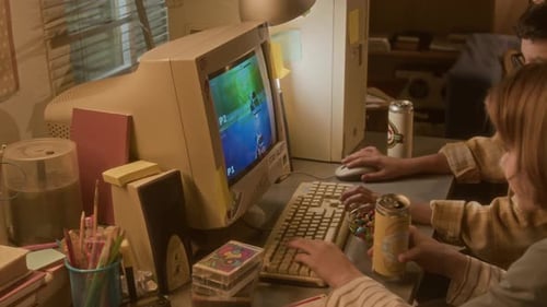 Young Adults Play Retro Computer Game Together