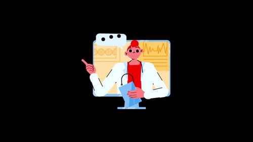 Online Doctor Service With Mobile Application Alpha Channel