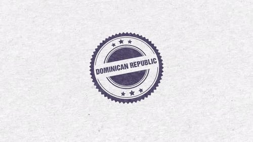 Dominican Republic Golden Rubber Stamp