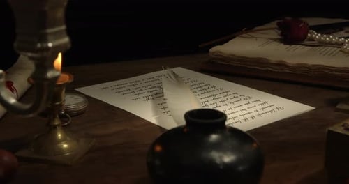 Candle Lit Objects with Vintage Look